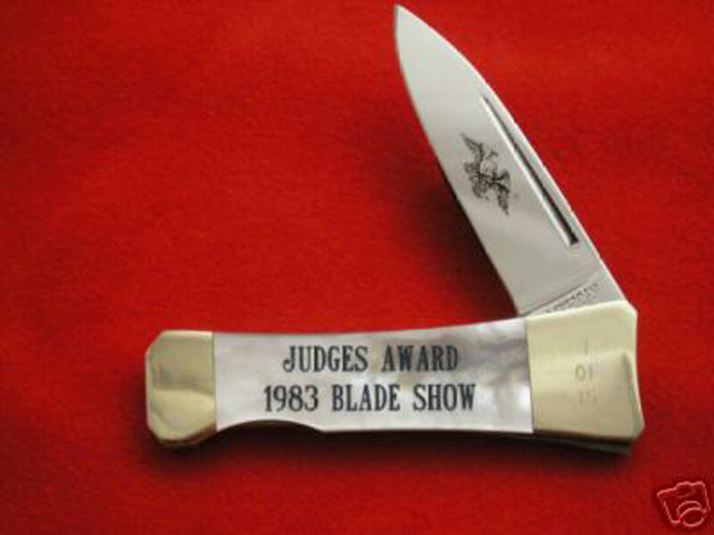 AB AMERICAN BLADE ABCA 1983 DESPERADO PEARL 1983 BLADE SHOW JUDGES AWARD 1 of 12