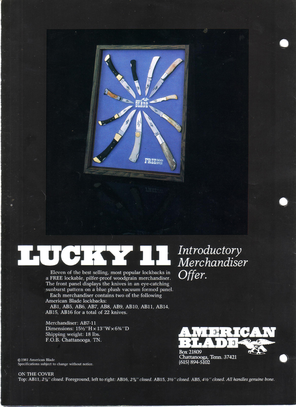 American Blade Lucky 11 Series a
