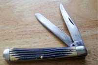 Imperial Knife Co.-Staglon Trapper-Providence,RI