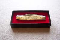 Schrade Scrimshaw_SC505-Senior Stockman-Racoons 1980- Ellenville,NY