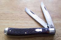 Shrade open stock 293 Bone stag Trapper-Walden,NY